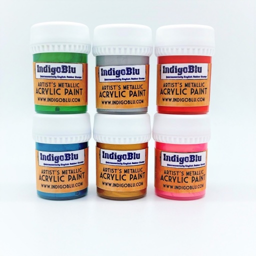 Artist's Metallic Acrylic Paint Set - Sparkle All The Way - (20ml x 6)